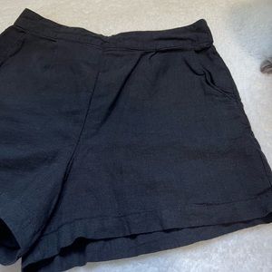 Abercrombie & Fitch Ultra High Rise Linen Blend Pull-on Shorts - M